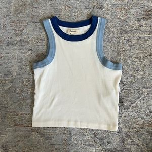 Madewell Brightside crop tank in blue